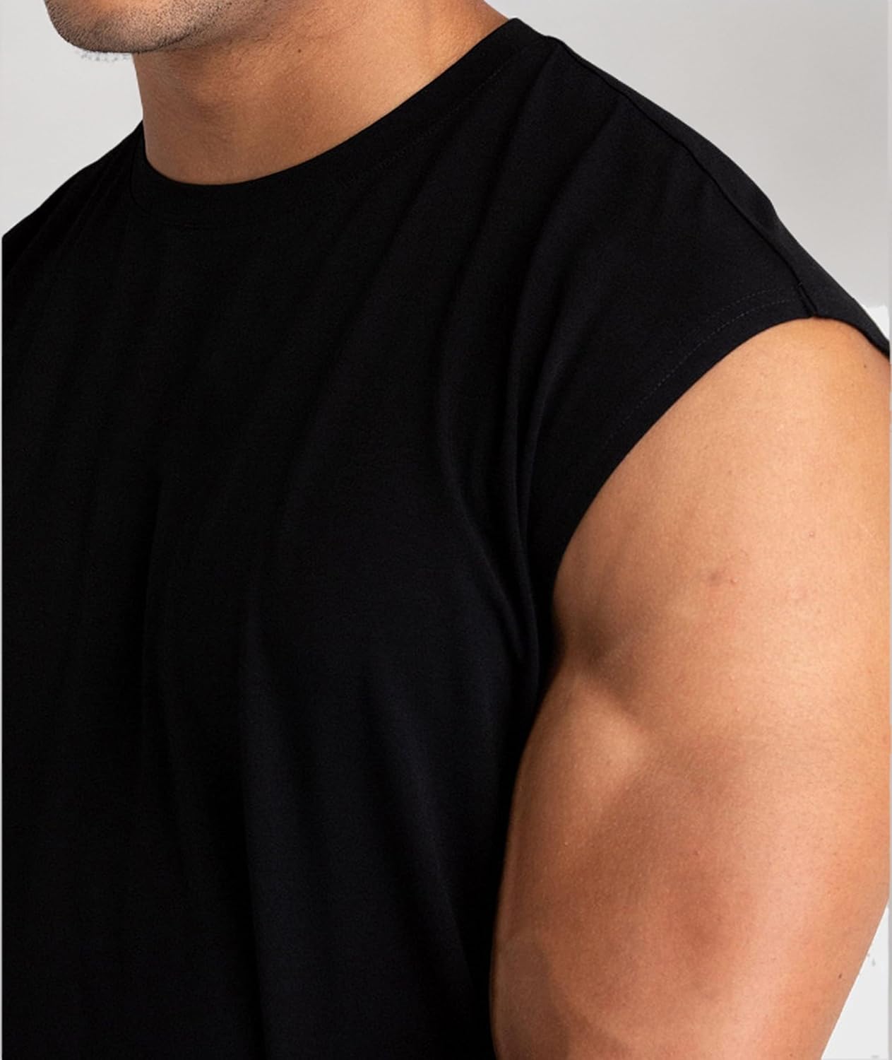Thumbnail 6 de Holure Cotton Gym Tank Tops Pack (1, 3 or 5) – Sleeveless Training Tees for Men