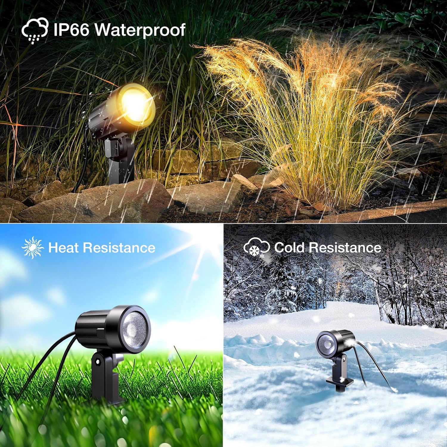 Thumbnail 5 de Linke Solar Spot Lights Outdoor Garden – 4 in 1 Adjustable LED Spotlight