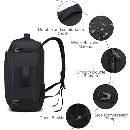 Thumbnail 4 de ENZOSUM Mochila de Viaje Cabina 55x35x25 cm (48 L) con Bolsa de Mano - Ideal para Air Europa