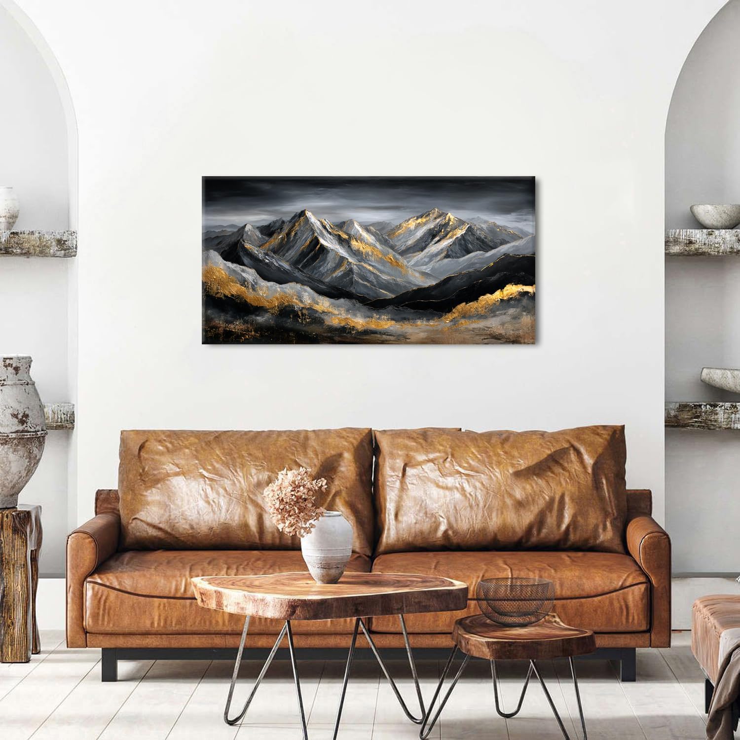 Detalle 2 de Beach Wall Art: Wildflowers Landscape 20x40in 🖼