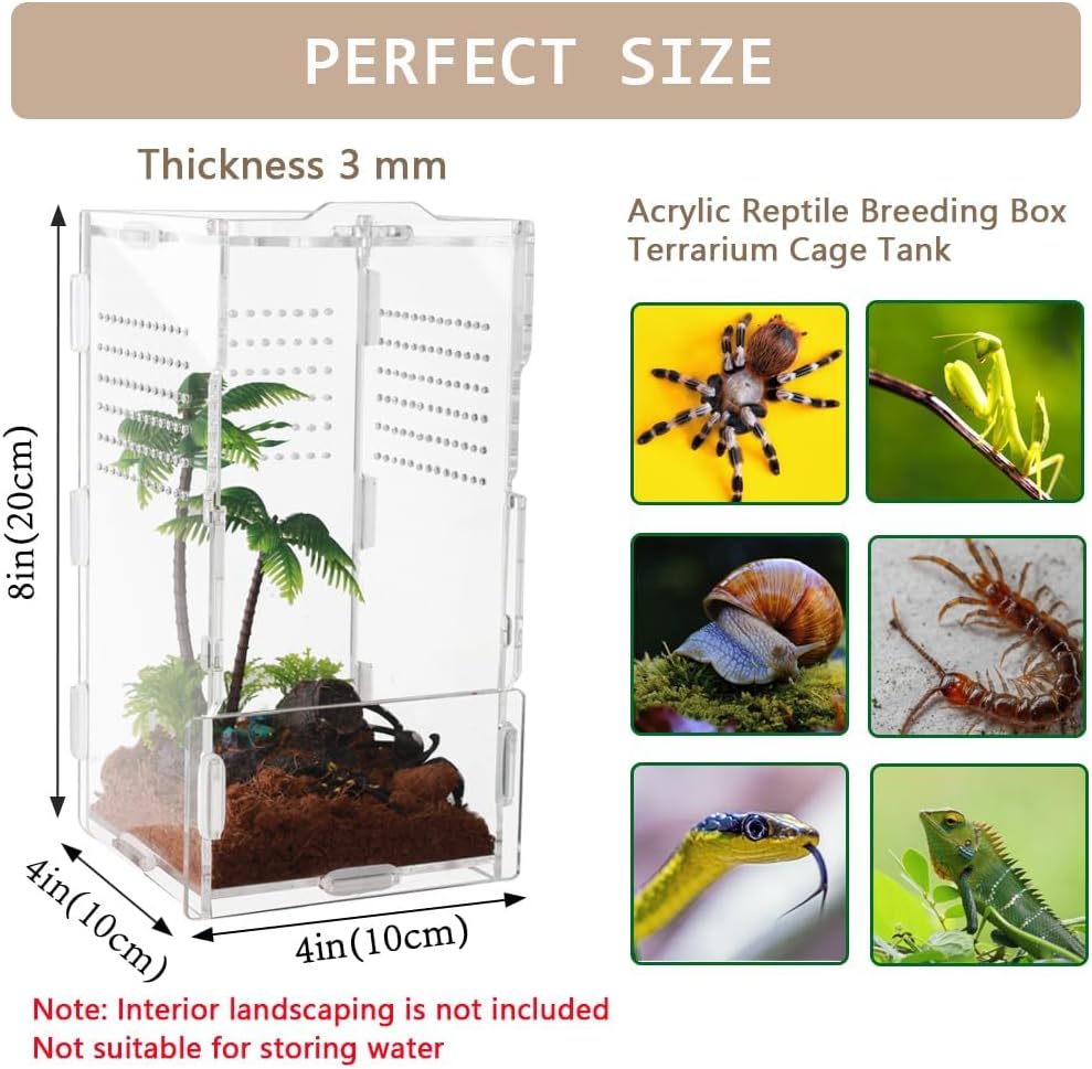 Thumbnail 1 de YUEHUA Acrylic Mini Reptile Transport Box (20 x 10 x 10 cm)