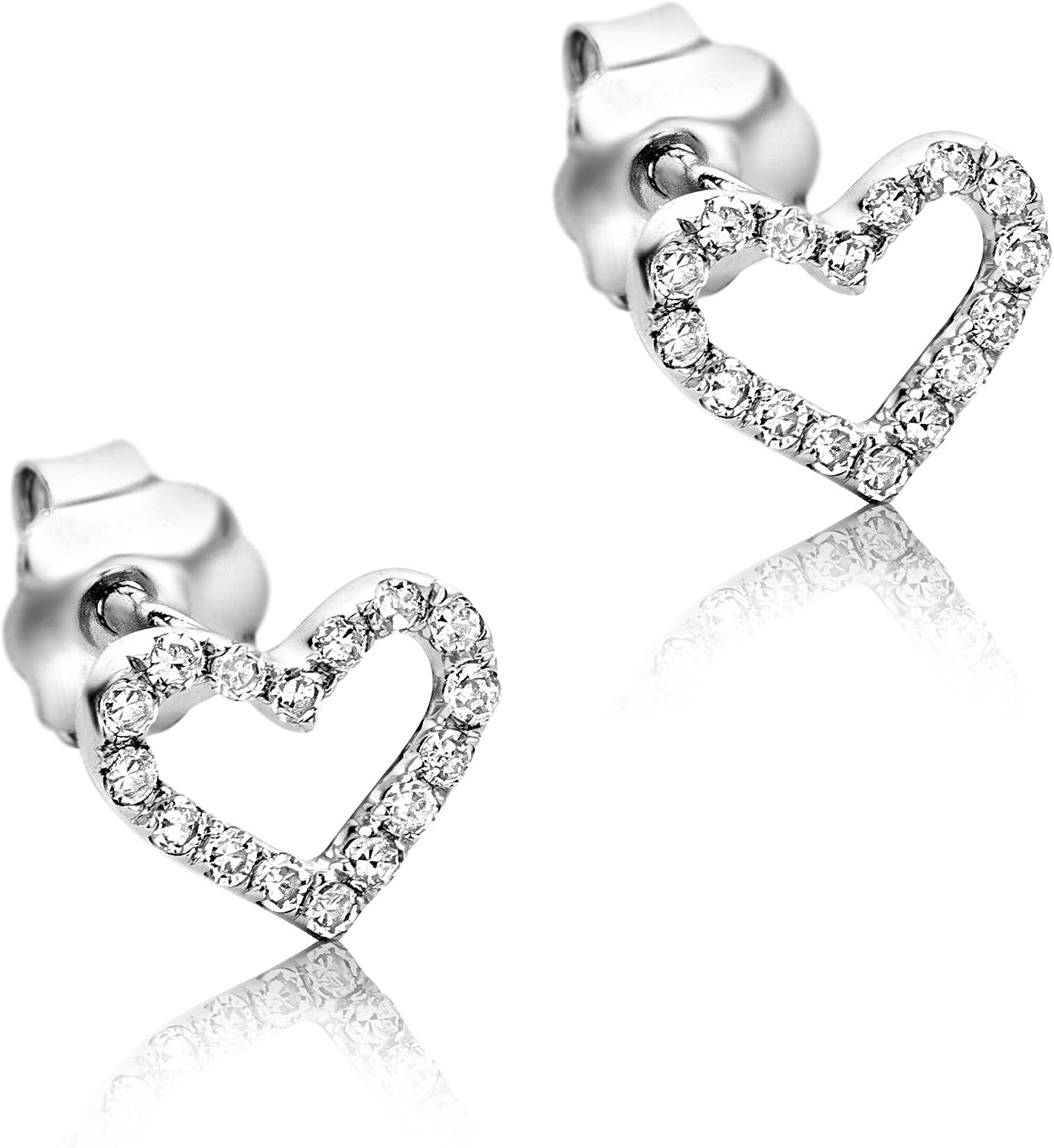 Detalle de Orovi orecchini donna Oro 9Kt con Diamanti – bianco, fatti a mano