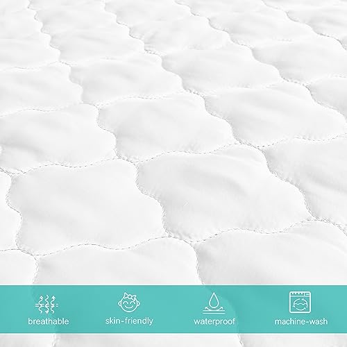 Thumbnail 5 de Biloban Crib Mattress Protector Sheets: Fitted Waterproof Crib Mattress Pad Cover