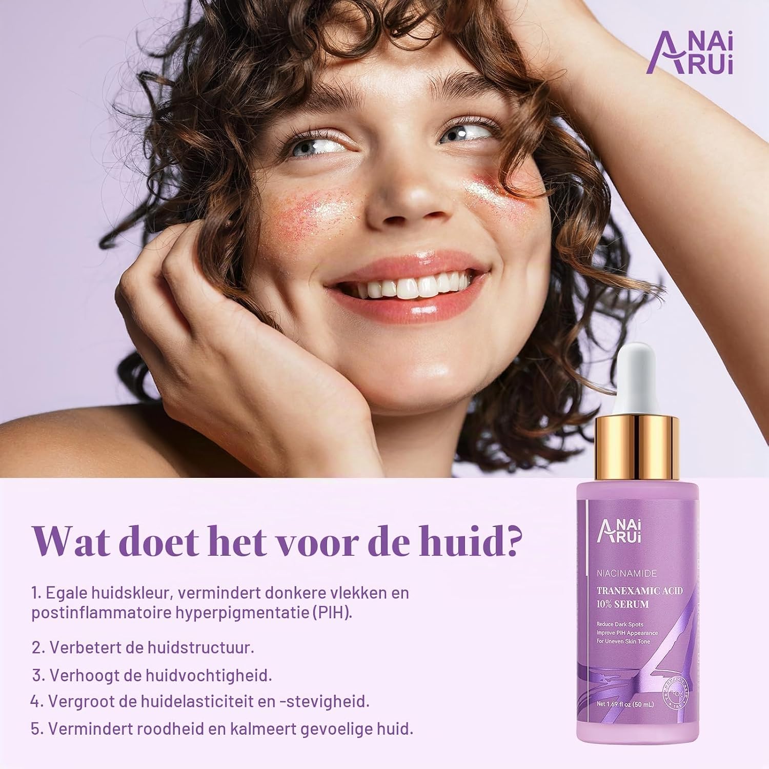 Thumbnail 4 de ANAI RUI 10% tranexaminezuurserum met niacinamide en hyaluronzuur, 50 ml