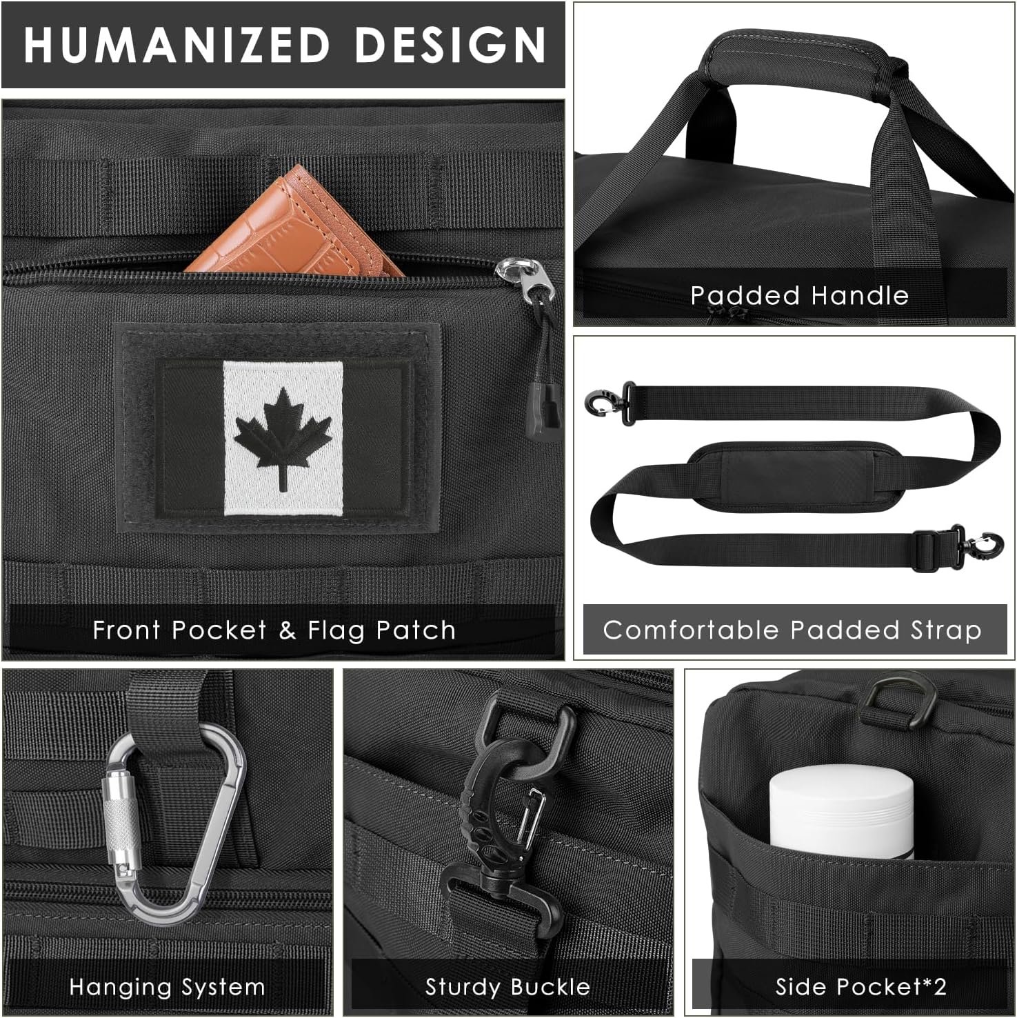 Thumbnail 4 de ETRONIK 52L Tactical Duffle Bag with Shoe Compartment and MOLLE Webbing