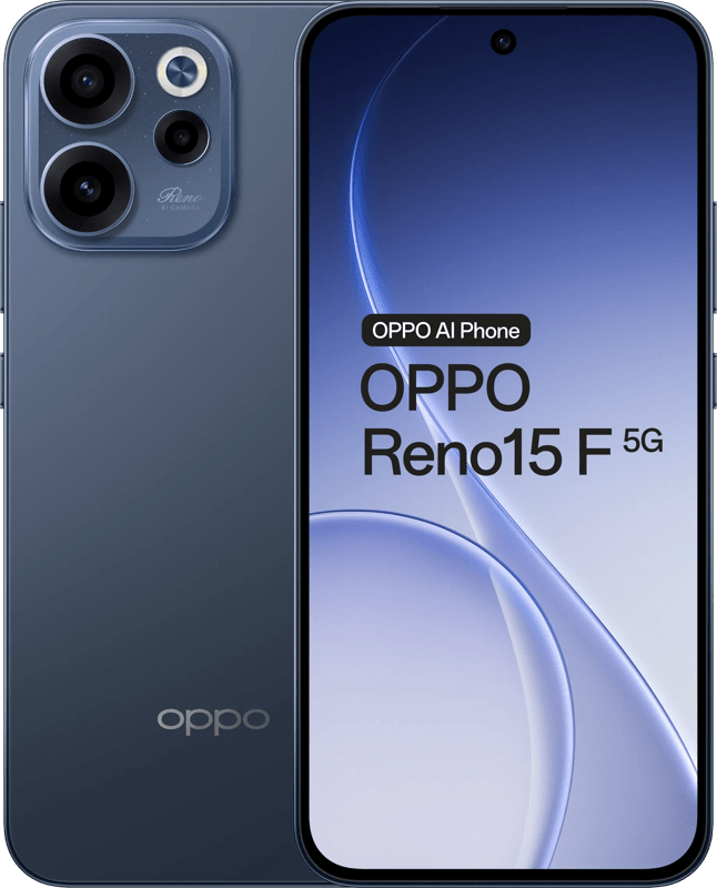 Detalle de OPPO Reno15 F 256GB Dunkelblau 5G – solides Mittelklasse-Smartphone mit großem Akku
