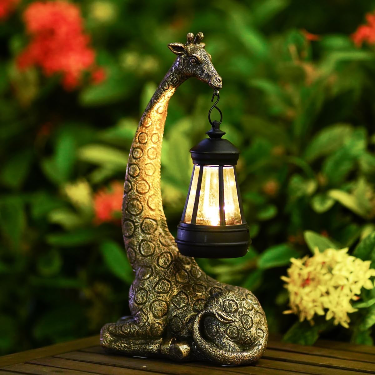 Thumbnail 5 de Yeomoo Elefanten Deko Gartenfiguren mit Solar Lichterkette – Mutter mit 2 Babys