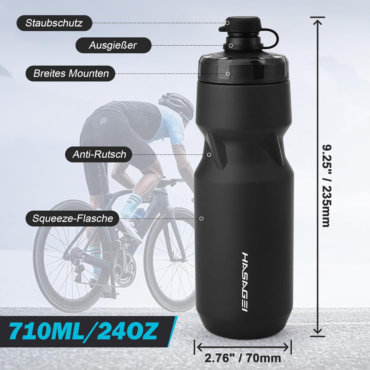 Thumbnail 1 de Fahrrad-Flaschenhalter mit 710 ml Flasche – Auslaufsicher, rutschfest und universell montierbar