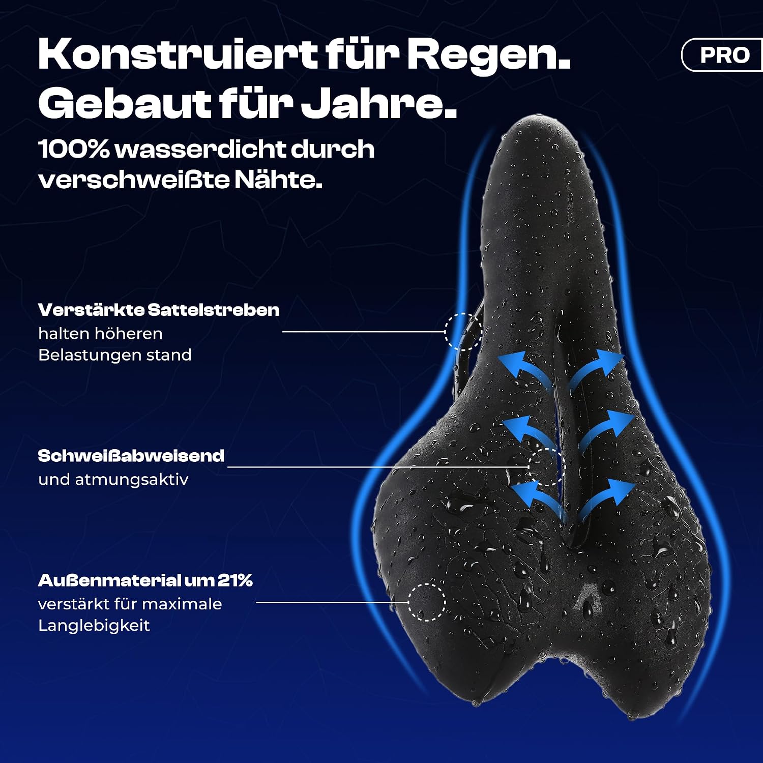 Thumbnail 6 de ALPENSATTEL Ergonomischer Fahrradsattel Sport PRO – 3D Memory Foam, universell einsetzbar