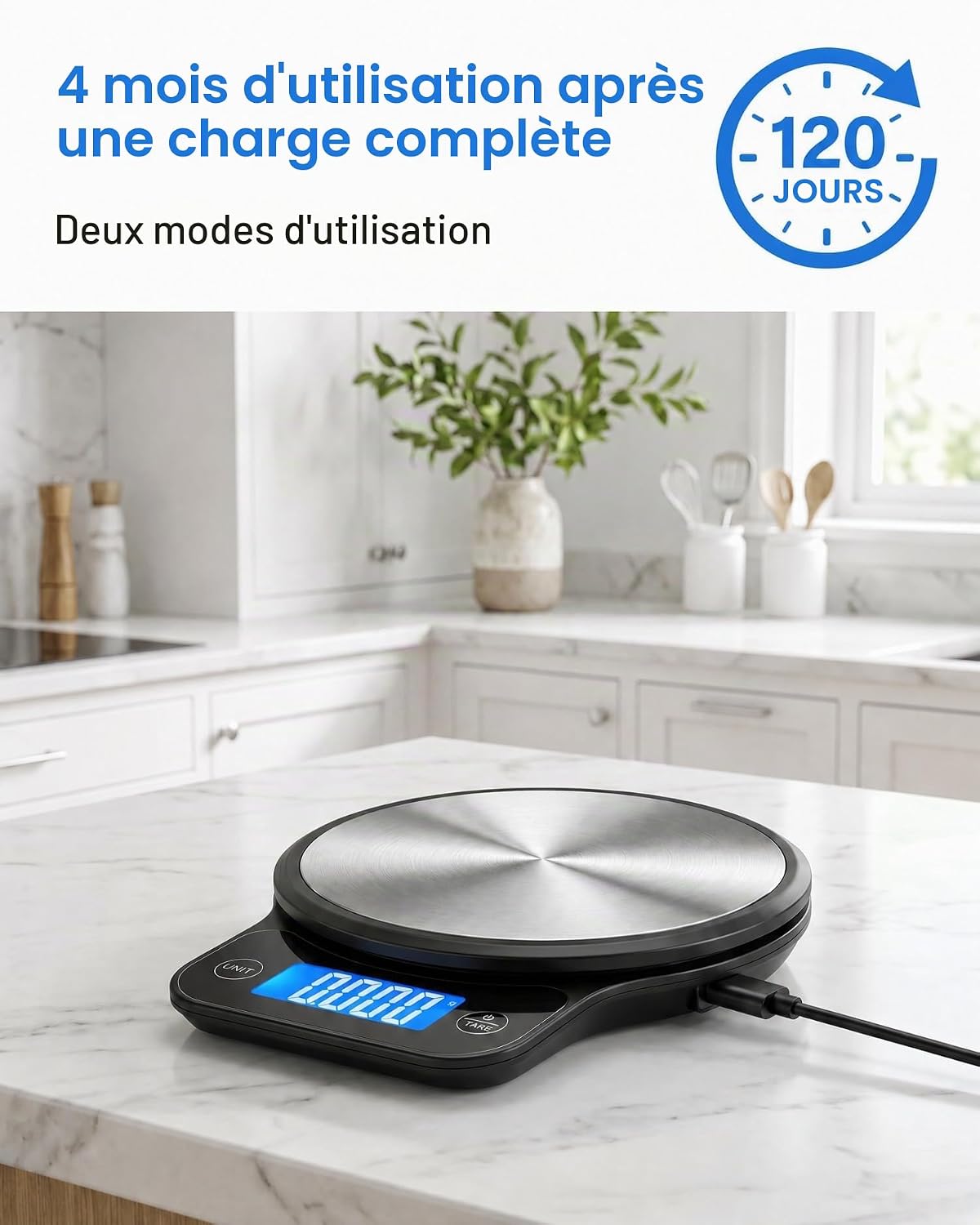 Thumbnail 6 de izeyu CF_DZC_07 digitale keukenweegschaal, USB-C, tarrafunctie en 10 kg