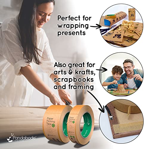 Thumbnail 7 de Pandabode Kraft Paper Packing Tape, 48mm x 50m, Brown, Recyclable