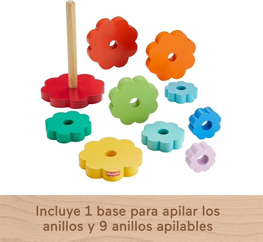 Thumbnail 4 de Fisher-Price HXT77 Pirámide de Aros Apilable 🌼 Diversión Colorida