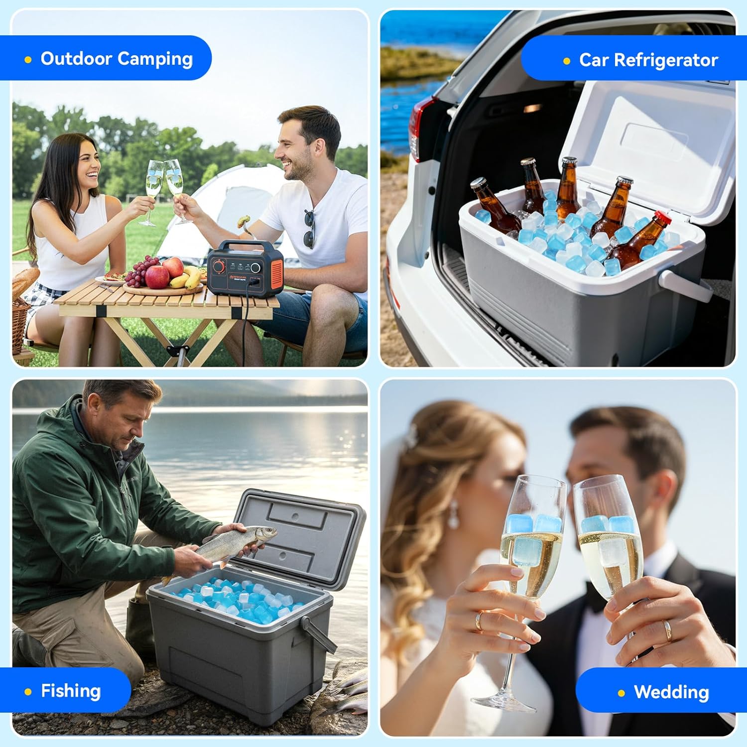 Thumbnail 6 de 360 Pack Reusable Ice Cubes, Refreezable Plastic Ice Cubes – BPA-Free