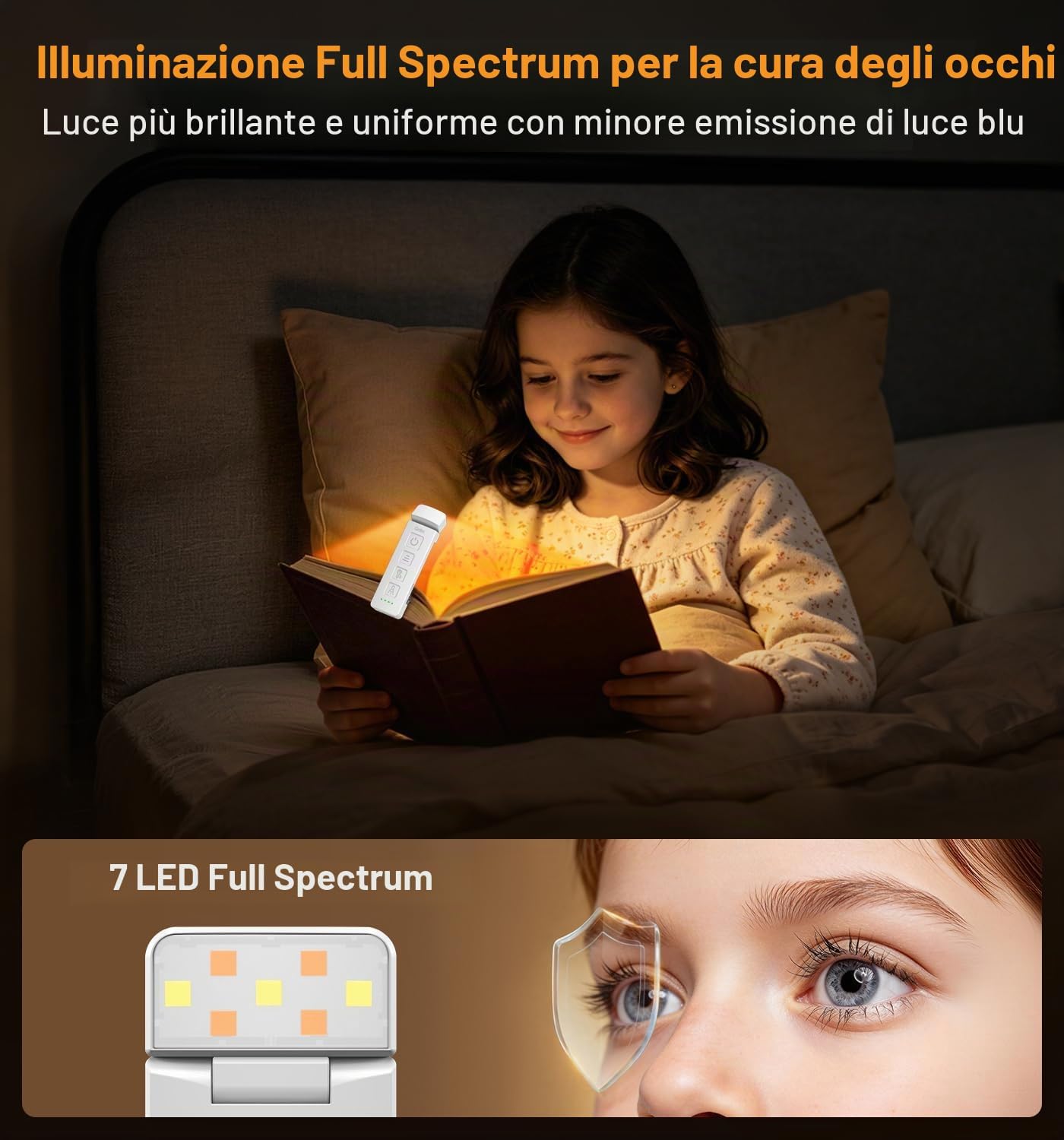Thumbnail 2 de Gritin 2026 2a Gen Luce per Lettura Libri a Letto, 2in1 Luce Libro e Torcia