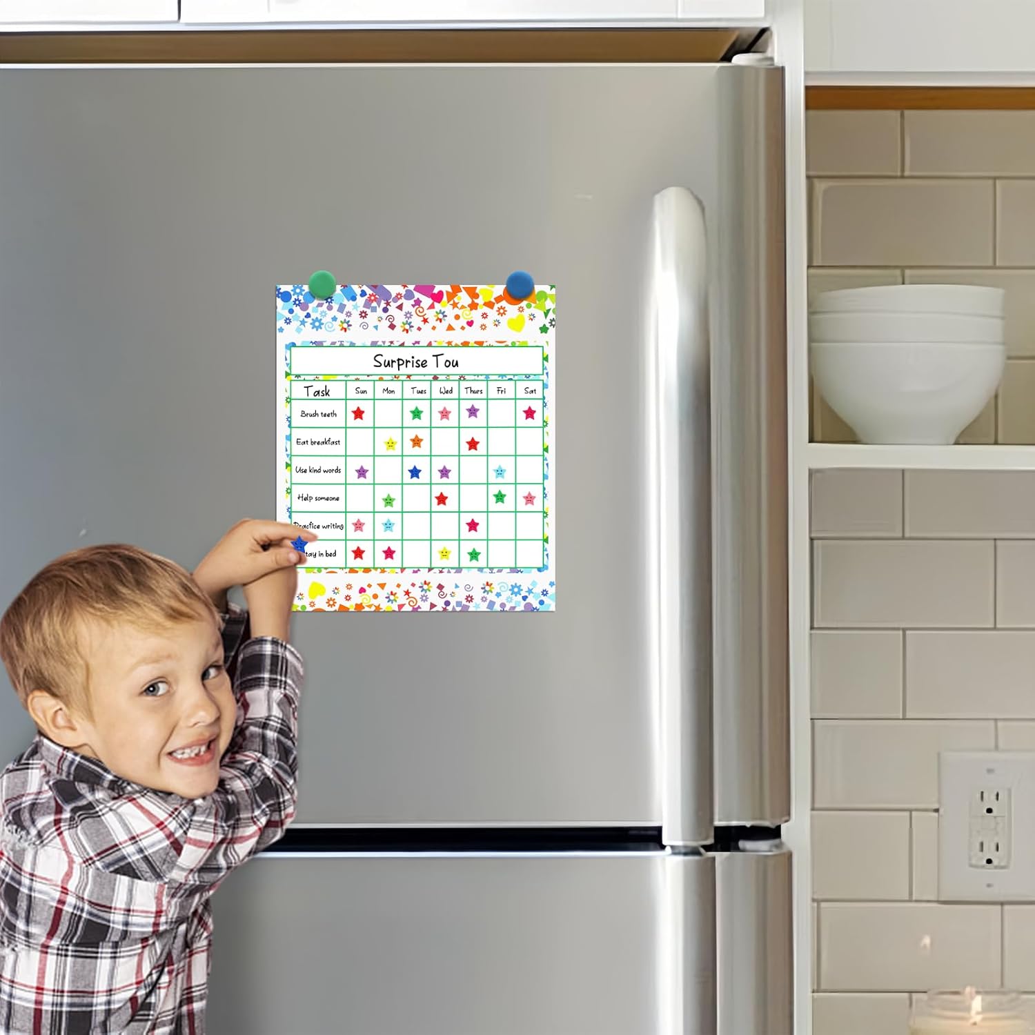 Detalle de Utron 17JLB0001 Reward Chart for Kids, 80-Pack with 2 Designs and 2,160 Star Stickers