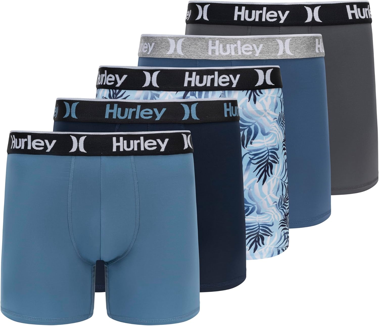 Thumbnail 2 de Hurley Men's 5 Pack Stretch Boxer Briefs