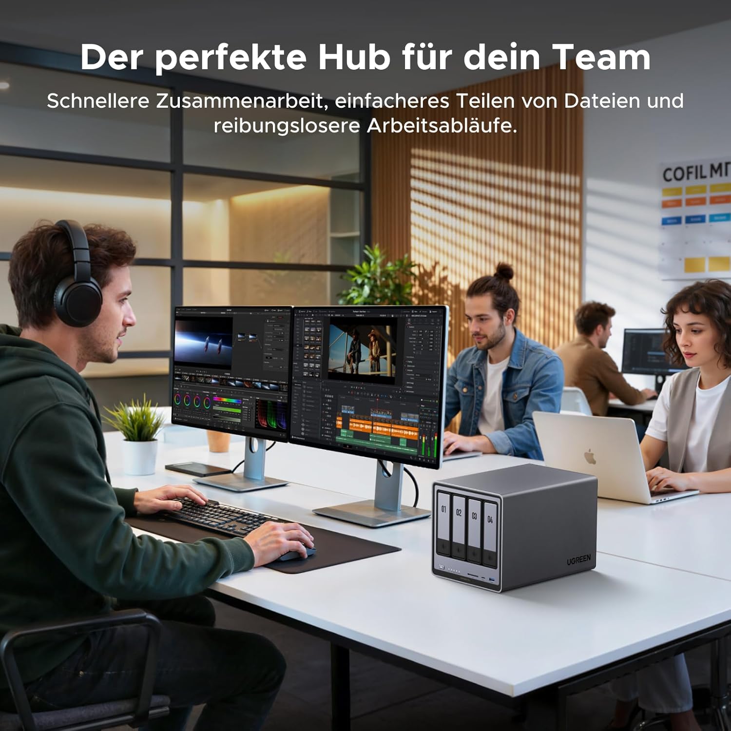 Thumbnail 6 de UGREEN NASync DXP4800 Pro 4-Bay Desktop-NAS mit Intel i3-1315U, 8GB DDR5 und 10GbE