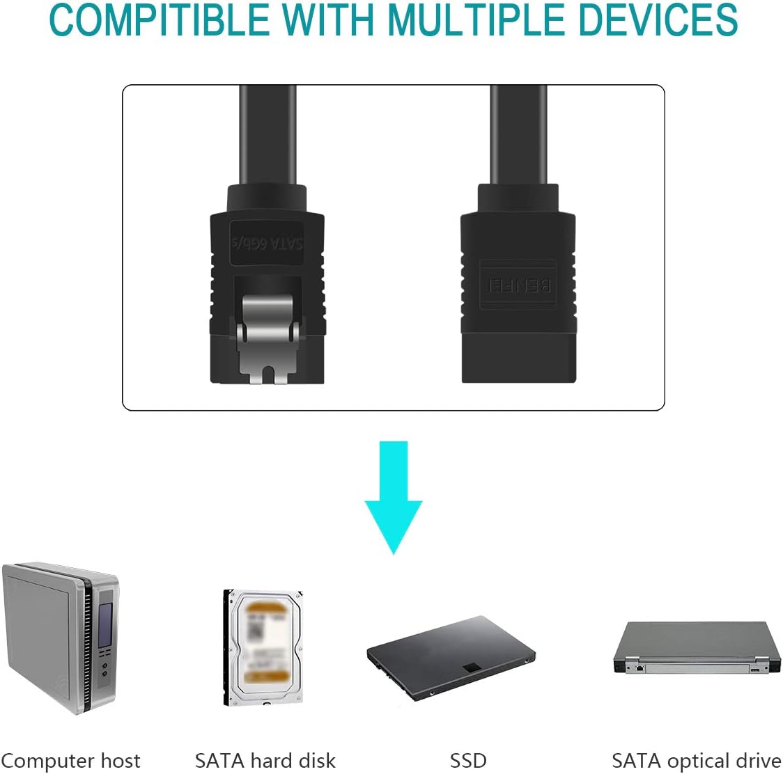 Thumbnail 4 de BENFEI Cavo SATA III 6 Gbps 45,7 cm