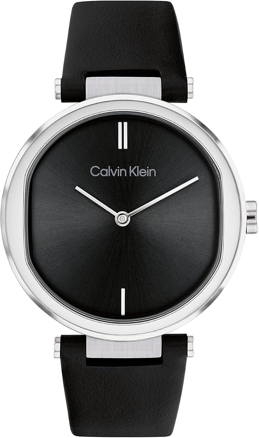 Detalle 2 de Calvin Klein Orologio analogico al quarzo da donna CK Sensation con quadrante nero e cinturino in acciaio inossidabile o in pelle