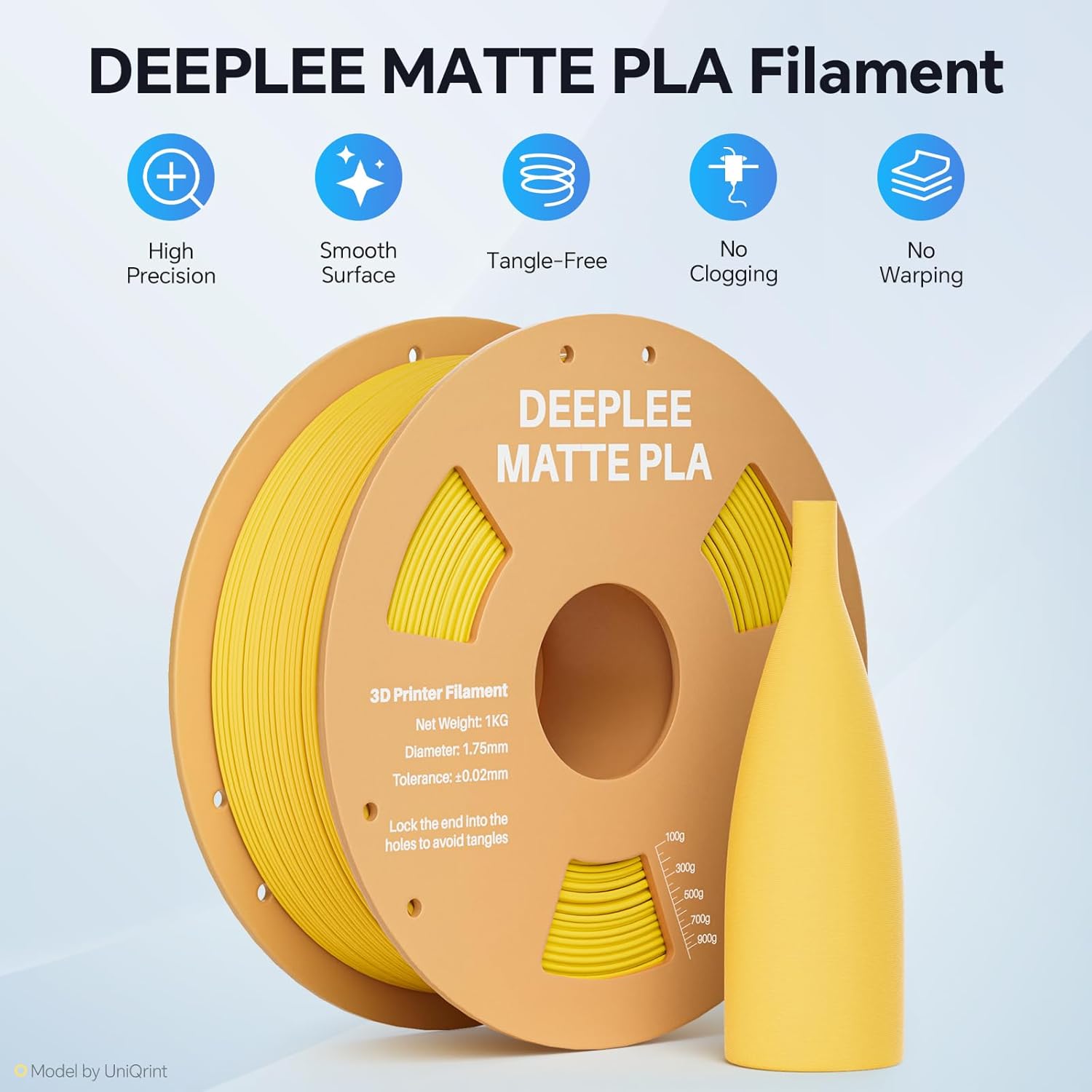 Thumbnail 1 de DEEPLEE Matte PLA Filament 1.75mm 3kg bundle 🎯