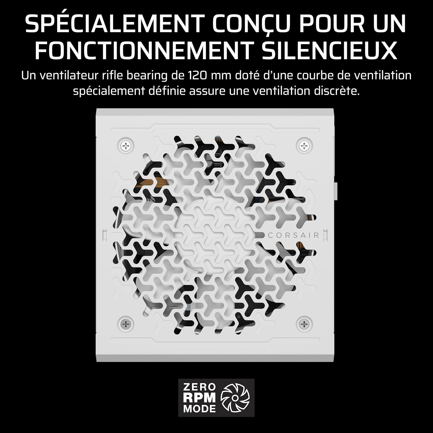 Thumbnail 4 de Corsair RM850e (2025) : alimentation ATX 850 W entièrement modulaire, silencieuse et certifiée ATX 3.1/PCIe 5.1 (blanc)