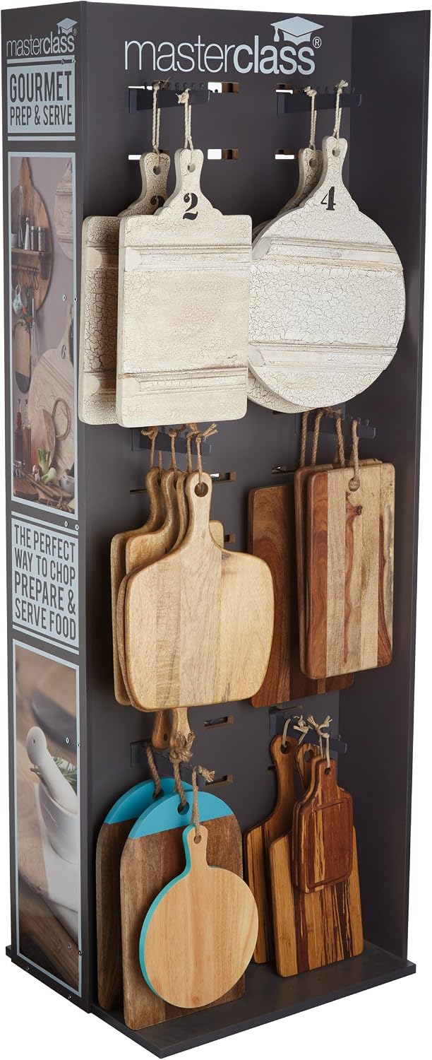 Detalle 2 de MasterClass Gourmet Mango Wood Chopping and Serving Board with Leather Loop