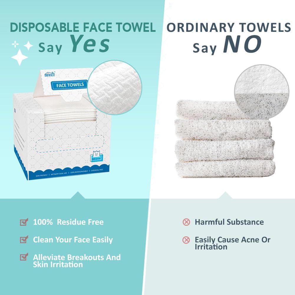 Thumbnail 5 de HOMEXCEL Face Towelettes 50-count disposable wipes 🧻
