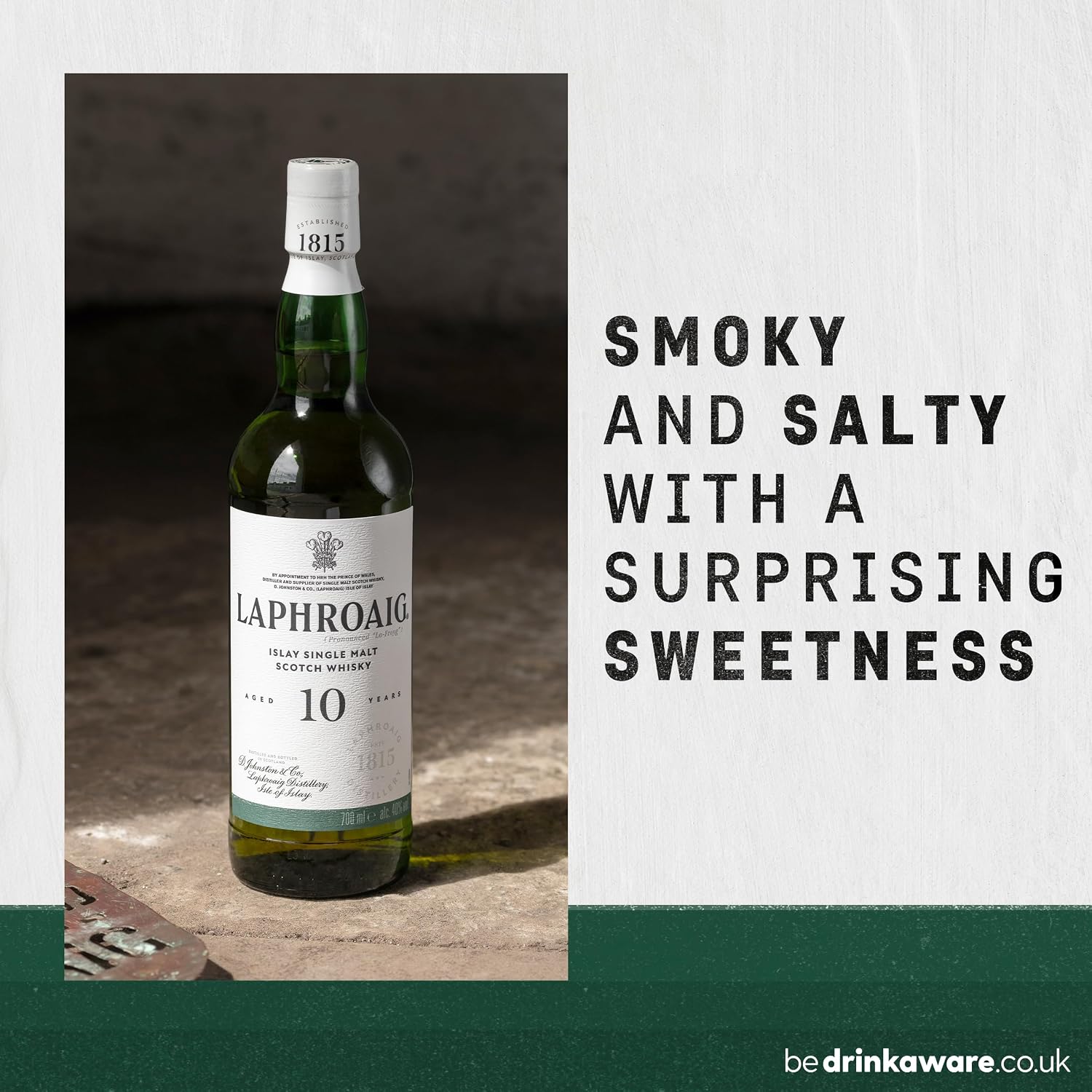 Detalle 2 de Laphroaig 10 Year Old Islay Single Malt Scotch Whisky, 70 cl