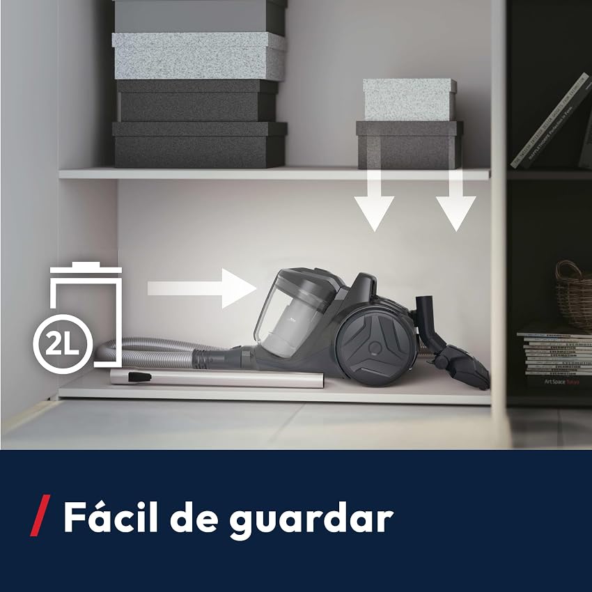 Detalle de Hoover HP1 Aspirador Compacto Sin Bolsa, Ligero y Multisuperficie 🧹