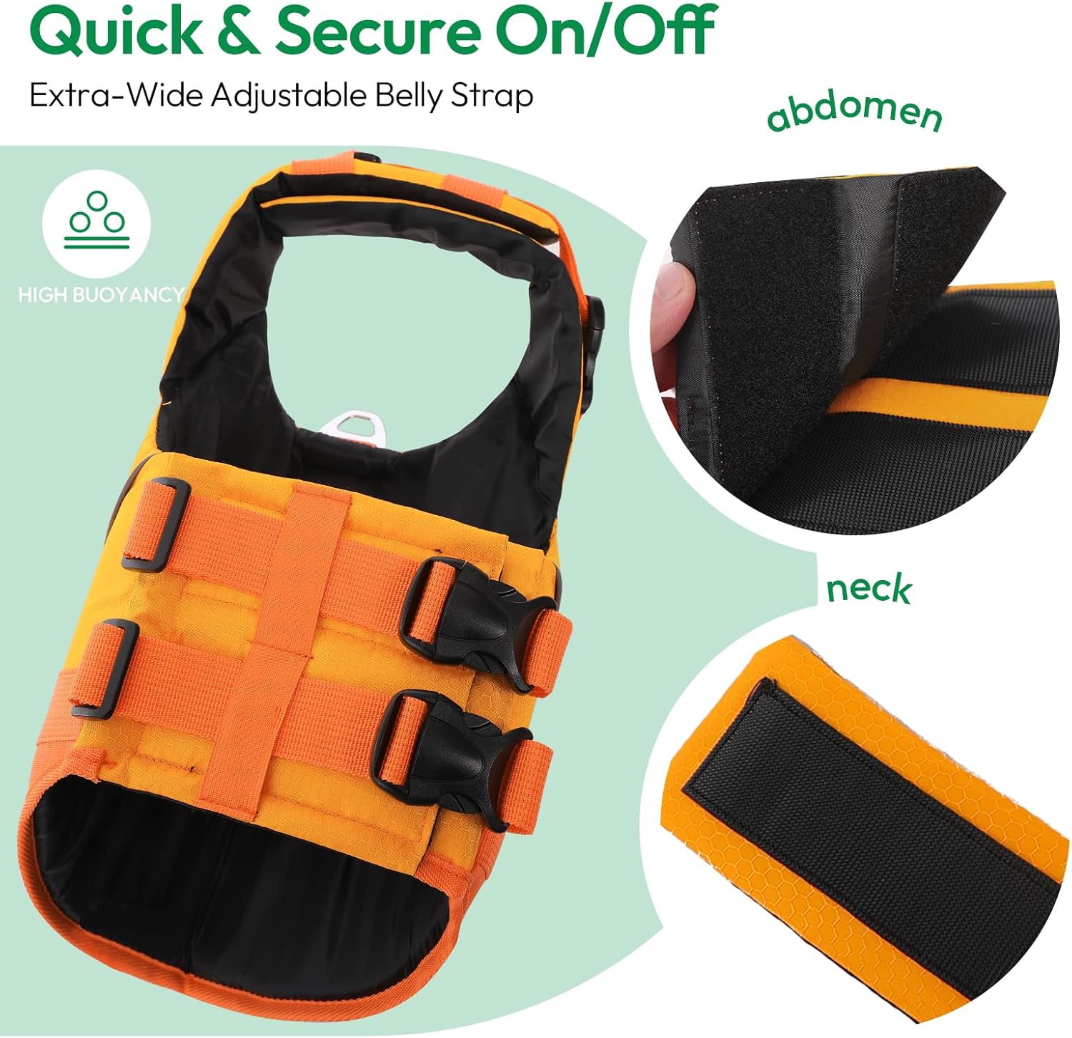 Thumbnail 6 de KONVINIT Salvagente per cani con mentoniera amovibile e maniglia di recupero