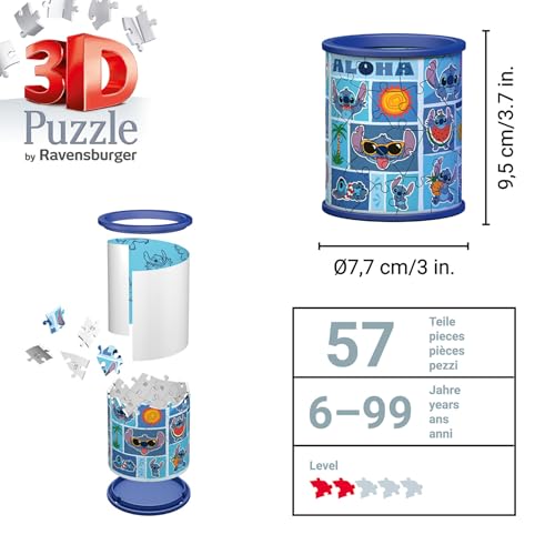 Detalle de Ravensburger Puzzle 3D Stitch — 54 piezas 🧩