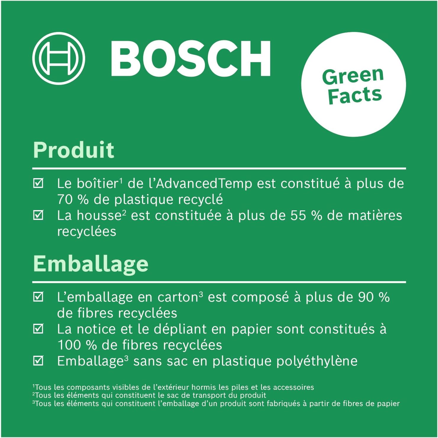 Thumbnail 2 de Bosch AdvancedTemp Thermomètre infrarouge : -30 à +500 °C, détection de moisisissure et pont thermique