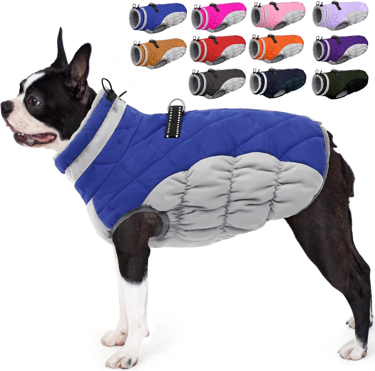 Detalle de AOFITEE 1207-AF-12180-Blue-S Dog Winter Coat, Blue Fleece Lining
