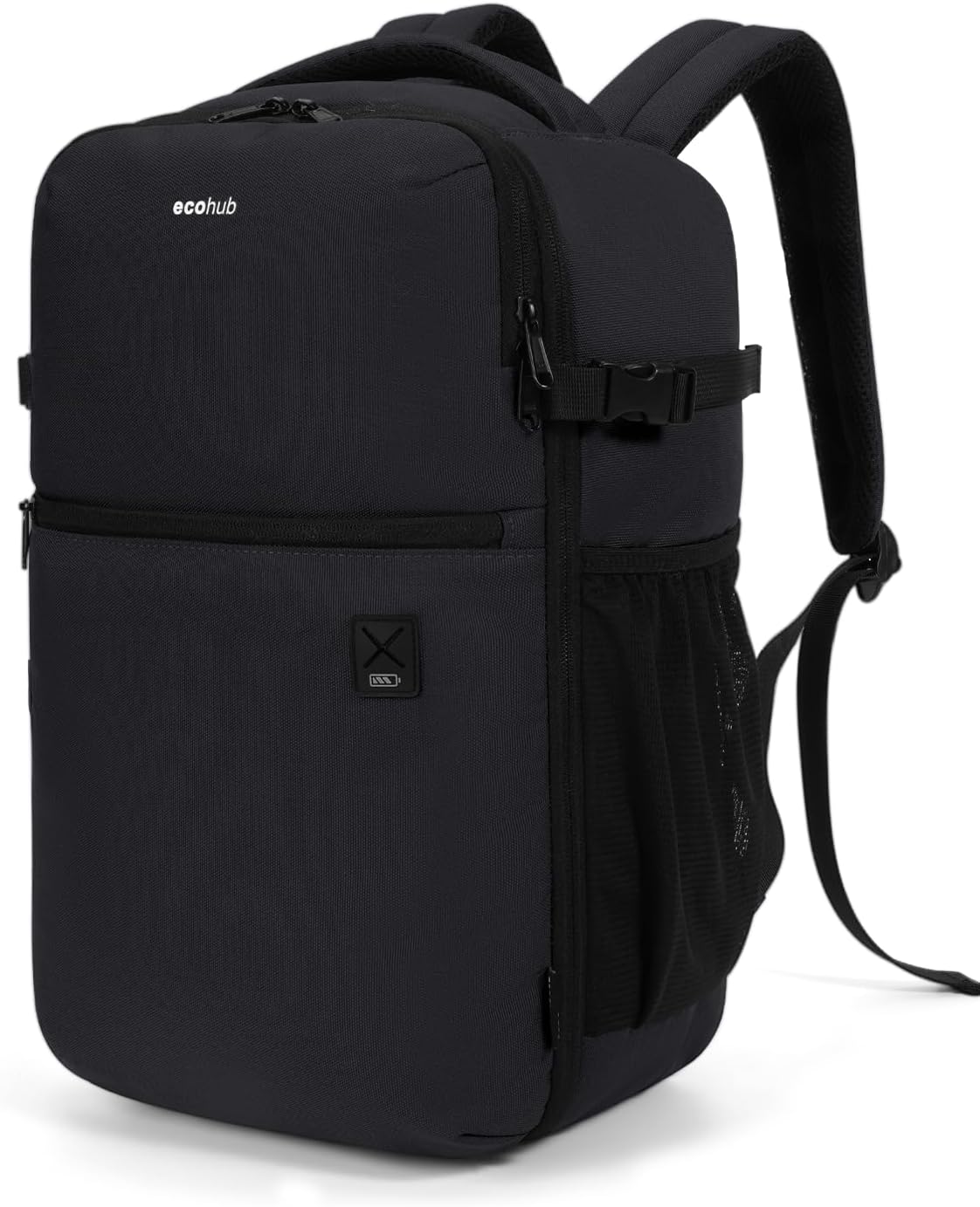 Detalle de ECOHUB Zaino Ryanair 20L – Zaino da viaggio 40x20x25 cm per laptop 14", riciclato e impermeabile