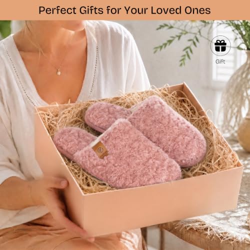 Thumbnail 7 de EverFoams Women's Fuzzy Slippers Memory Foam – Pink, UK 3-4