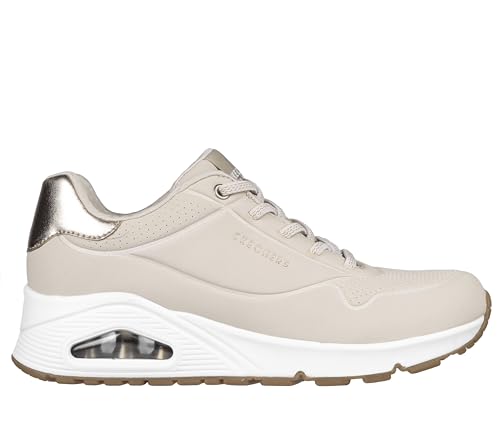 Thumbnail 6 de Skechers Uno - Shimmer Away para mujer (Natural, talla 38 EU): zapatillas con tacto acolchado y ribete metálico