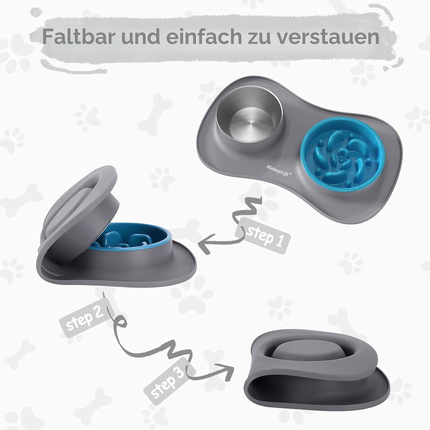 Detalle 1 de MateeyLife 3-in-1 Hundenapf-Set 3