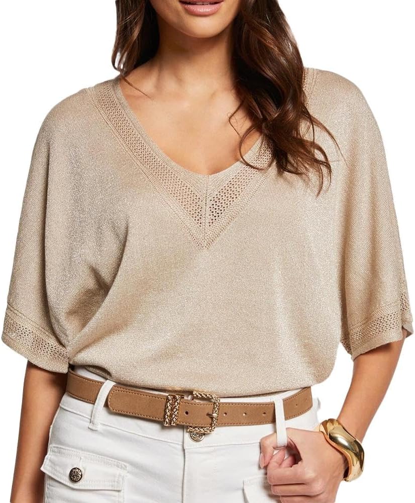 Detalle de Morgan Pull Beige Femme MCHRIS – Pull féminin au style intemporel