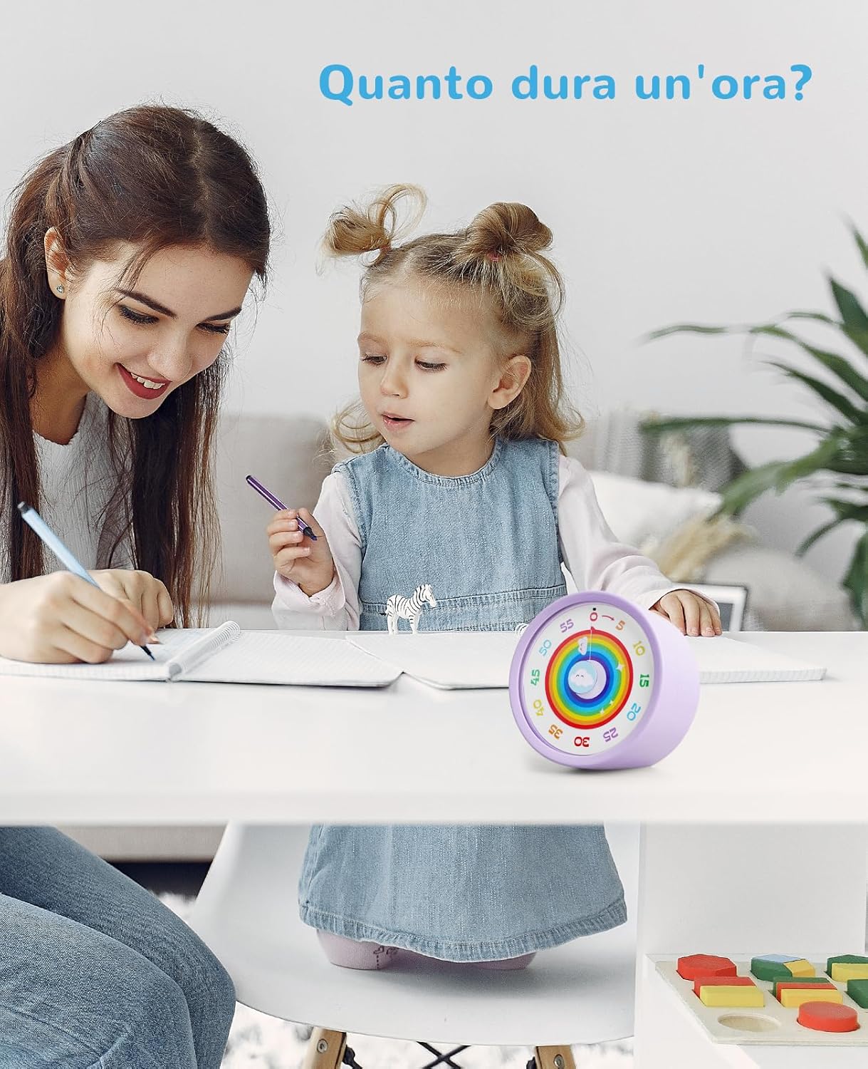 Detalle de Voniobuy Timer Visivo per Bambini – Timer di 60 Minuti con Funzionamento Silenzioso