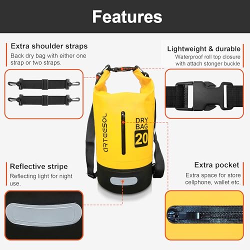 Detalle de Blackace arteesol Waterproof Dry Bag 5L/10L/20L/30L with Long Adjustable Handle