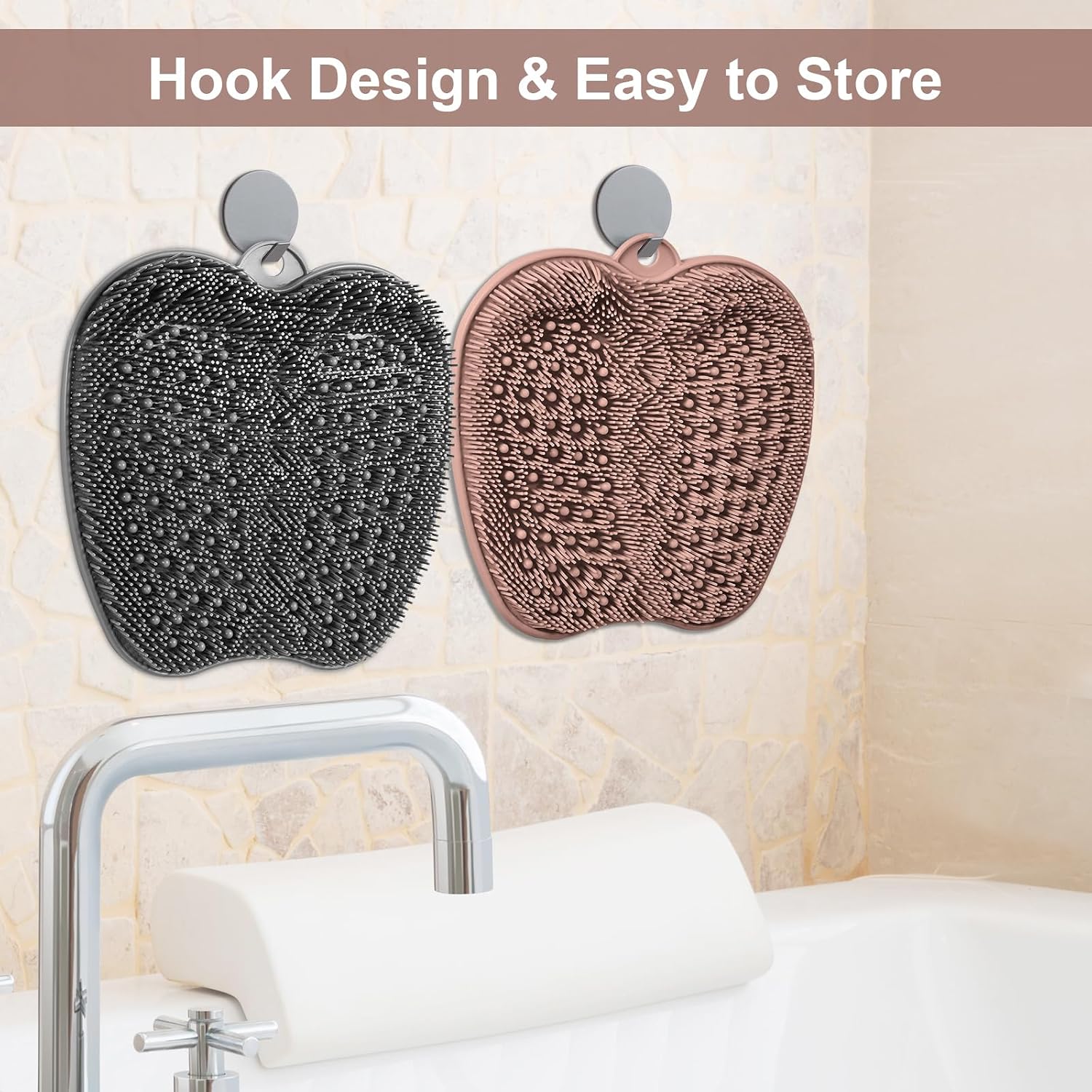 Thumbnail 5 de BESKAR XL Large Foot Scrubber Mat for Shower – Non-Slip Foot Cleaning & Massage