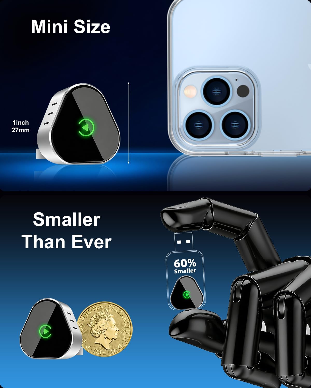 Detalle de Wireless CarPlay Adapter UK 2026 Upgraded: Effortlessly Convert Wired to Wireless CarPlay