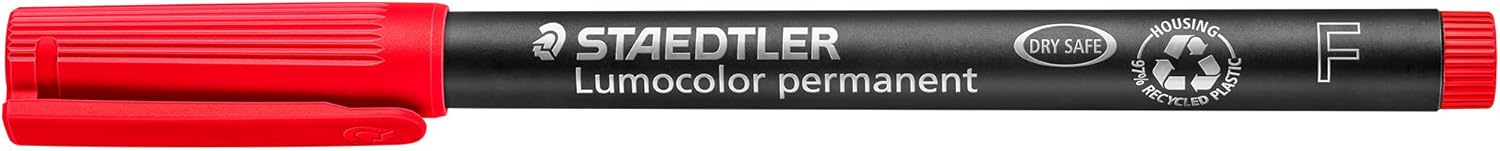 Thumbnail 6 de STAEDTLER 318-9 Lumocolor Permanent Pen, Fine Line 0.6mm – Black (Box of 10)