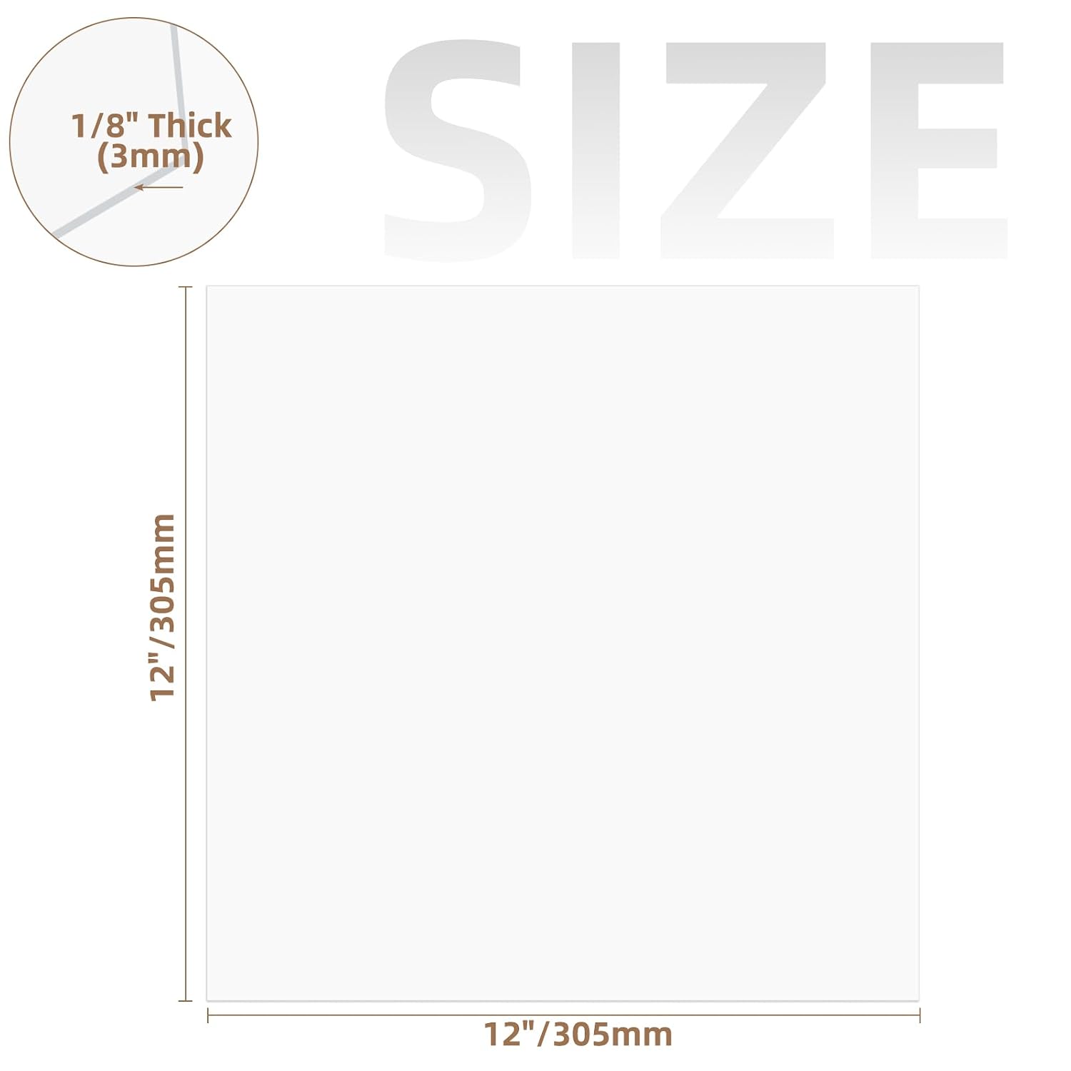 Detalle 2 de NORJIN Clear Acrylic Sheets, 1/8-inch Thick