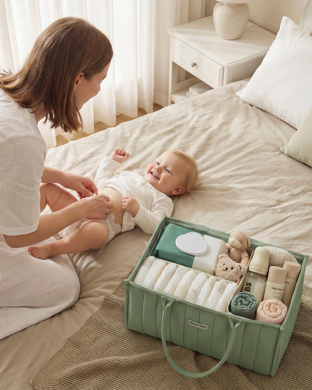 Thumbnail 5 de Blissful Diary Baby Diaper Caddy Organizer