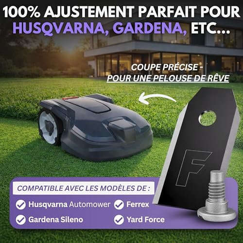 Detalle 2 de Filzada 45 lames de rechange pour robot tondeuse, acier inoxydable, 0,75 mm