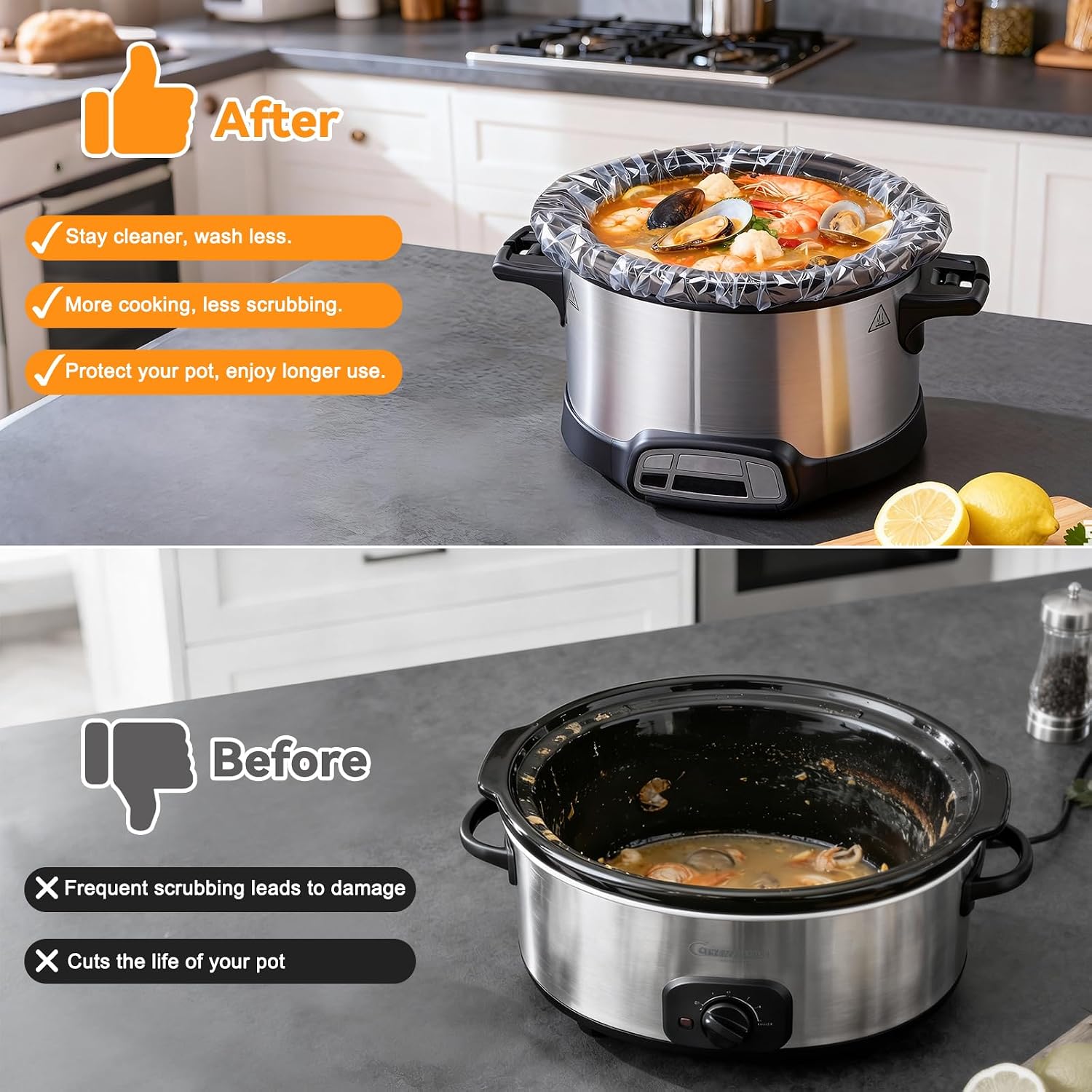 Detalle 2 de VCLPOWER Slow Cooker Liners, 30 Count
