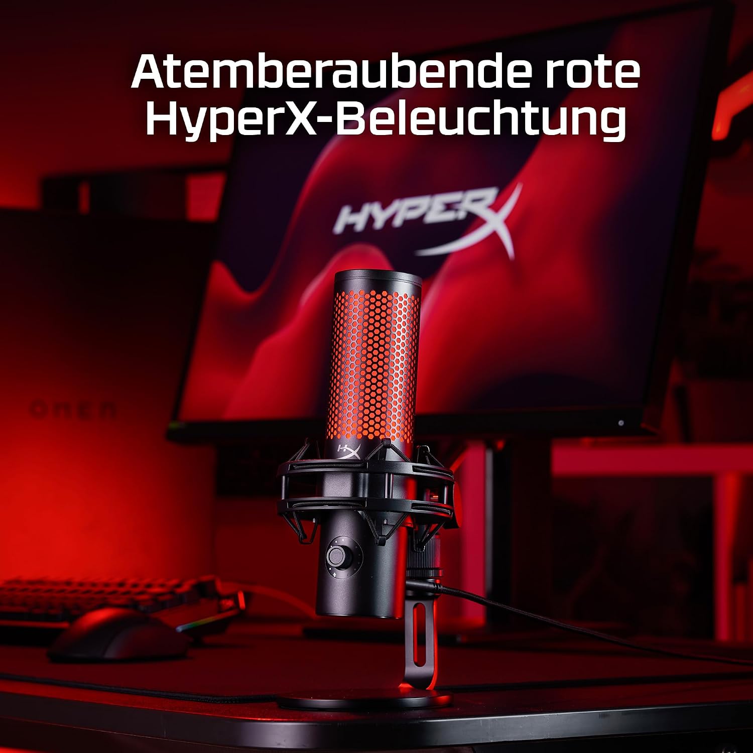 Detalle 2 de HyperX QuadCast 2 – USB-Mikrofon für Gaming, Streaming und Podcasting