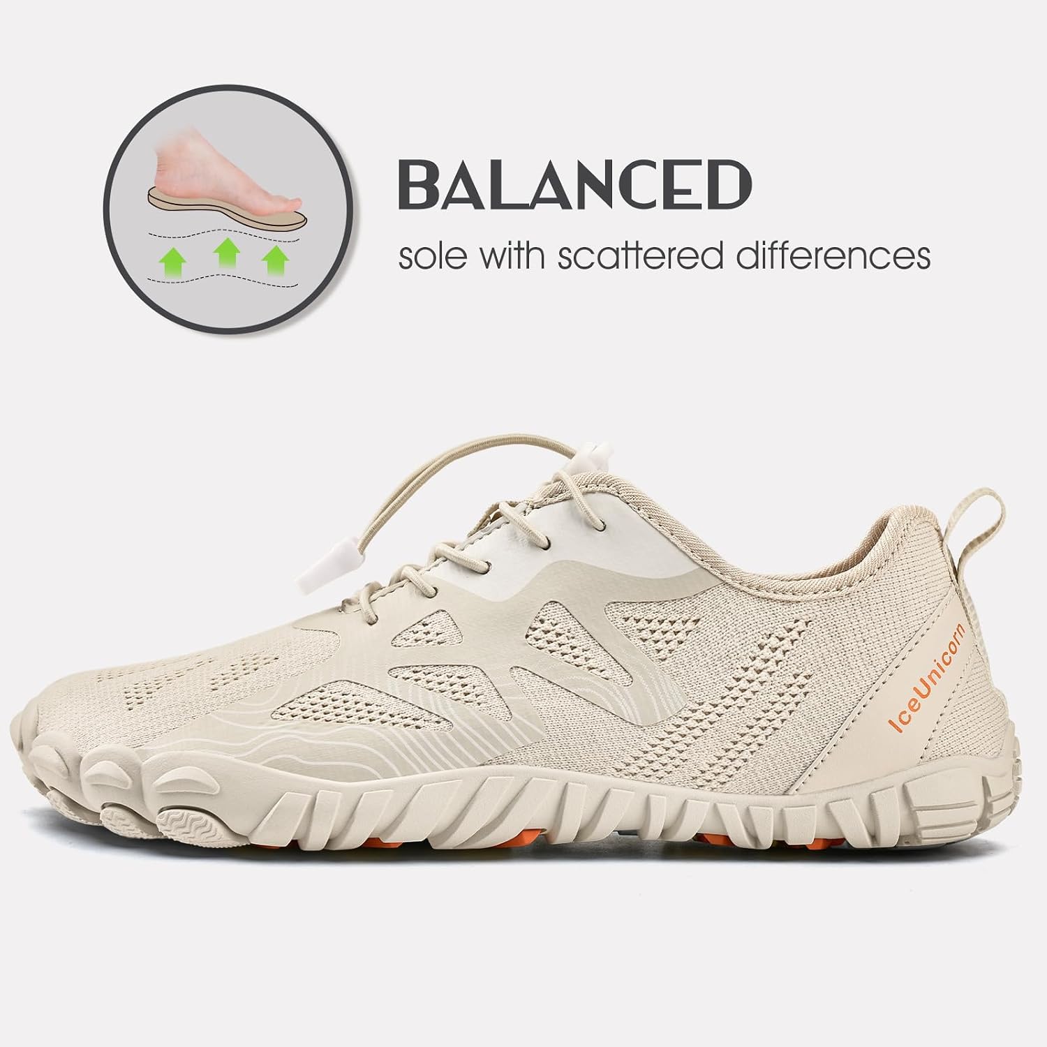 Detalle de Barefoot trail shoes with wide toe box