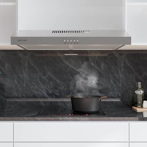 Detalle de Cecotec Cappa Bolero Flux CM 602200 Inox B – 60 cm: potenza e design minimalista per la cucina